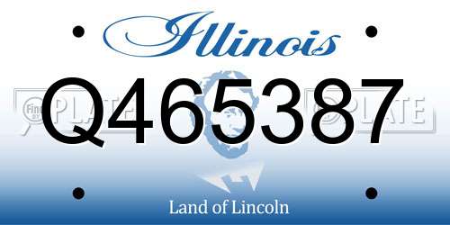 Q465387 Illinois License Plate