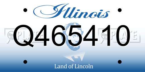 Q465410 Illinois License Plate