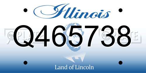 Q465738 Illinois License Plate