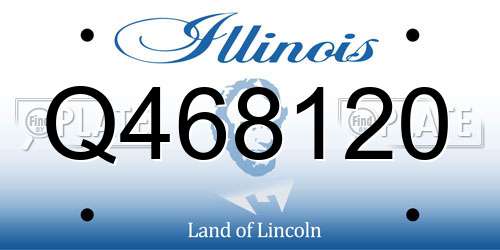 Q468120 Illinois License Plate