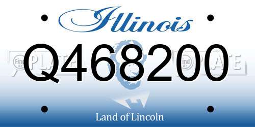 Q468200 Illinois License Plate