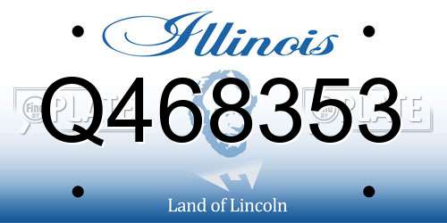 Q468353 Illinois License Plate