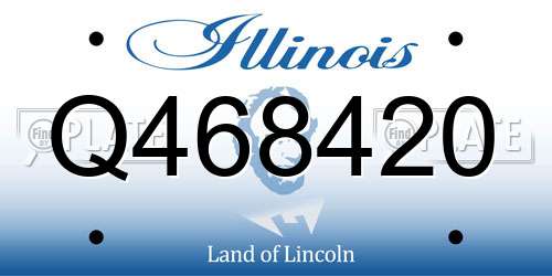 Q468420 Illinois License Plate