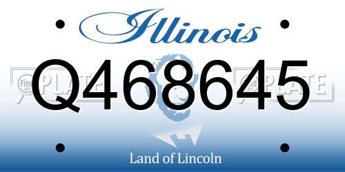 Q468645 Illinois License Plate