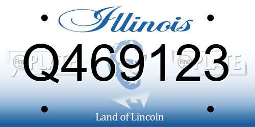 Q469123 Illinois License Plate