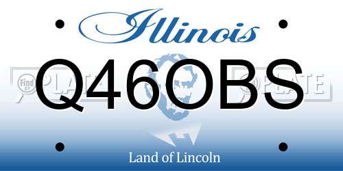 Q46OBS Illinois License Plate