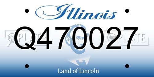 Q470027 Illinois License Plate