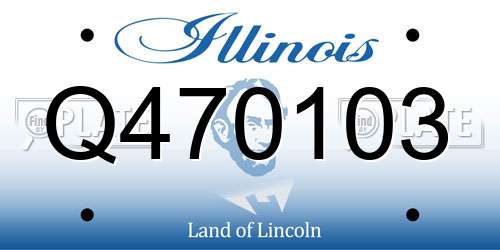 Q470103 Illinois License Plate