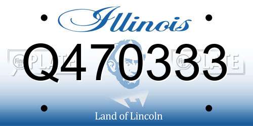 Q470333 Illinois License Plate
