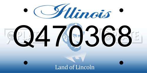 Q470368 Illinois License Plate