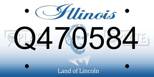 Q470584 Illinois License Plate