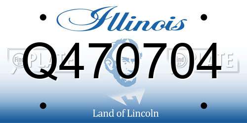 Q470704 Illinois License Plate