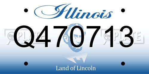 Q470713 Illinois License Plate