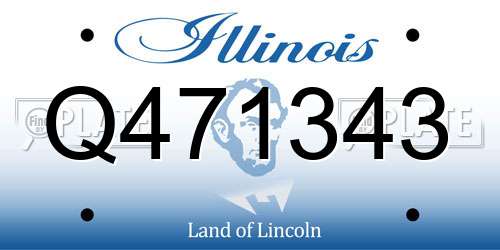Q471343 Illinois License Plate