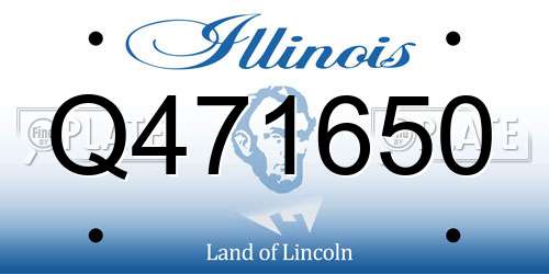 Q471650 Illinois License Plate