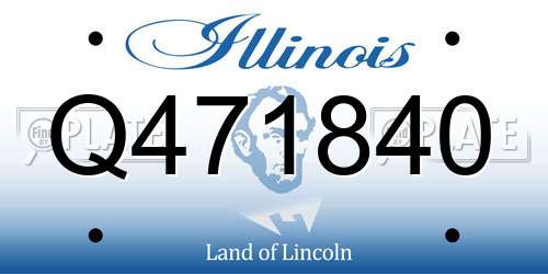 Q471840 Illinois License Plate