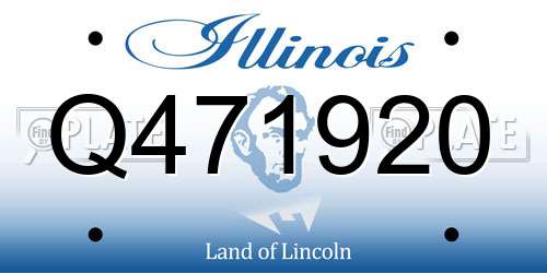Q471920 Illinois License Plate