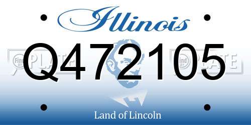 Q472105 Illinois License Plate