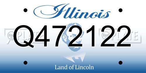 Q472122 Illinois License Plate