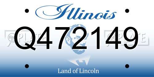 Q472149 Illinois License Plate