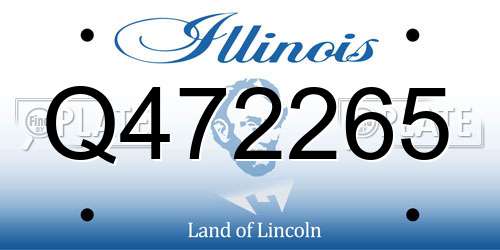 Q472265 Illinois License Plate