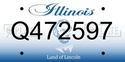 Q472597 Illinois License Plate