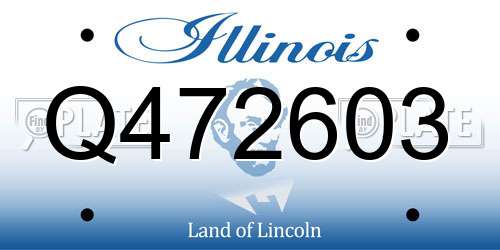 Q472603 Illinois License Plate