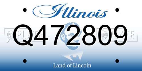Q472809 Illinois License Plate