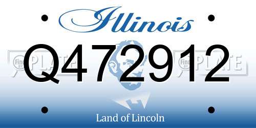 Q472912 Illinois License Plate