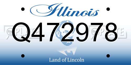 Q472978 Illinois License Plate