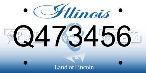 Q473456 Illinois License Plate