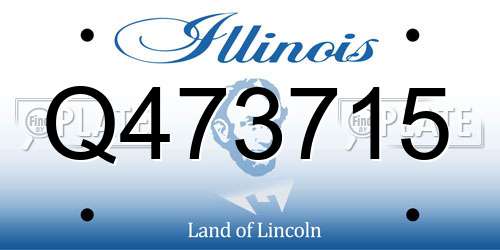 Q473715 Illinois License Plate