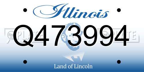 Q473994 Illinois License Plate