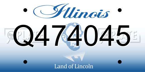 Q474045 Illinois License Plate
