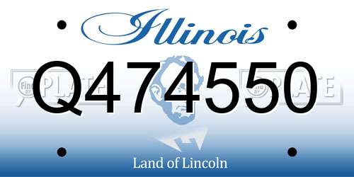 Q474550 Illinois License Plate