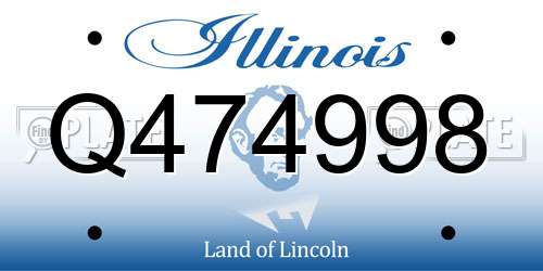 Q474998 Illinois License Plate