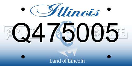 Q475005 Illinois License Plate