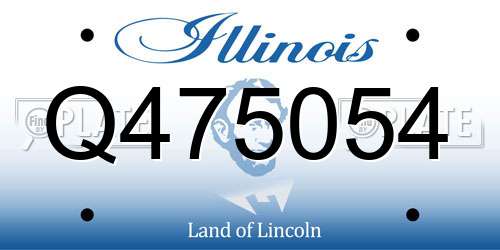 Q475054 Illinois License Plate