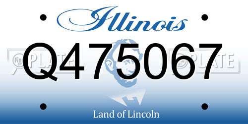 Q475067 Illinois License Plate