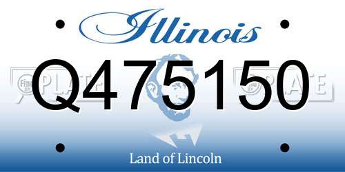 Q475150 Illinois License Plate