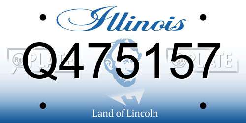Q475157 Illinois License Plate