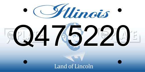 Q475220 Illinois License Plate
