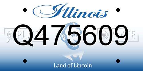 Q475609 Illinois License Plate