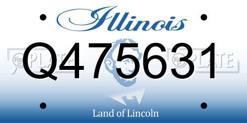 Q475631 Illinois License Plate