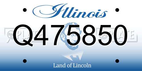 Q475850 Illinois License Plate
