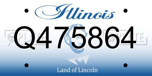 Q475864 Illinois License Plate