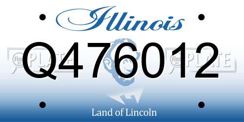 Q476012 Illinois License Plate