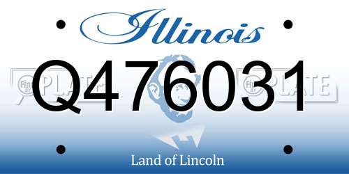 Q476031 Illinois License Plate