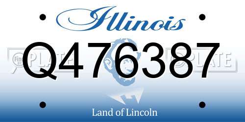 Q476387 Illinois License Plate