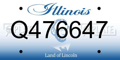 Q476647 Illinois License Plate